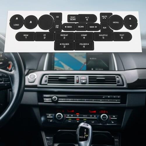 Uxcell Car Front Radio Stereo Button Repair Decals Stickers Replacement for Ford Mustang 2001-2019