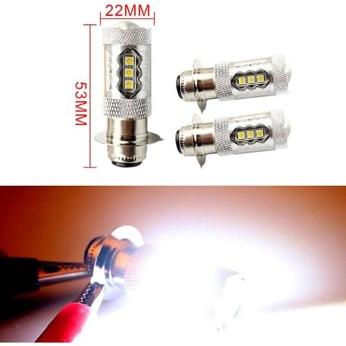 1pc H6 6000K 80W 16 LED Headlight Projector Motorcycle White Light Hi/Lo Bulb ATV 12V 80W