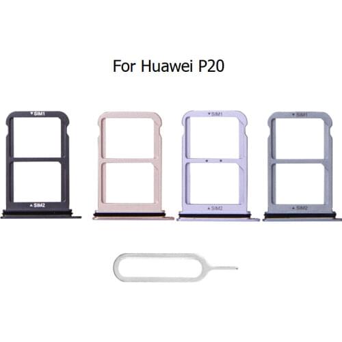 10/Pcs Replacement Sim Tray Holder Sim Card Tray Slot Holder Connector Container For Huawei P20 Repair Parts