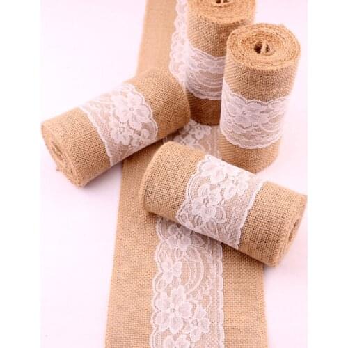 15X240CM Natural Burlap Jute Linen Table Runner Christmas Wedding Champagne Table Runners Dining Room Restaurant Table Gadget