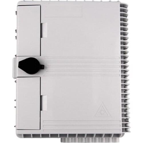 16 Core Fiber Optic Termination Box 16 port optical fiber distribution box 2X16 Core FTTX Fiber Optic Box Splitter Box White