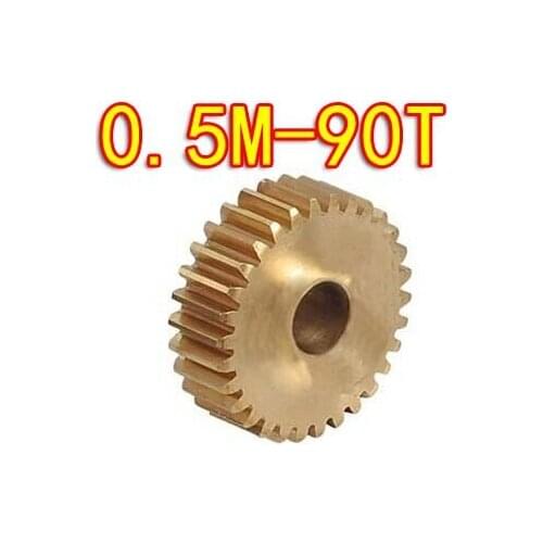 2pcs freeshipping 0.5M-90Teeths copper mold small modulus spur gear--Diameter:46mm hole d:5mm