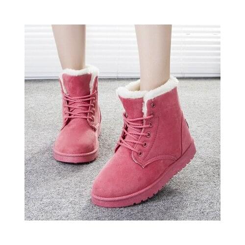 2021 Winter Women Boots Warm High Heels Lace Up Fur Ankle Goth Ladies Women sneakers