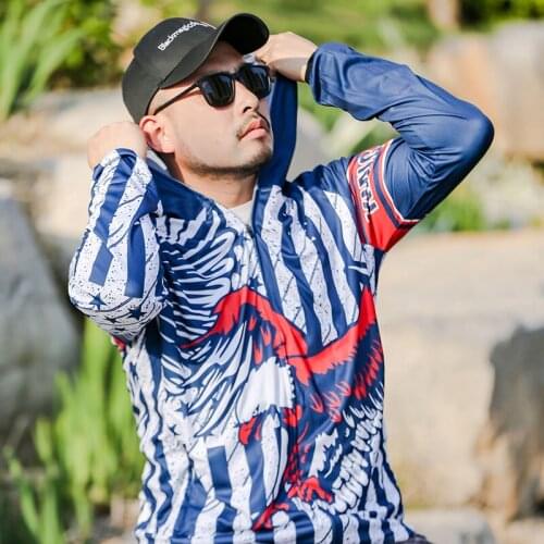 2021 DIAOLIAN Fishing Shirt Sun Protection Breathable Quick-drying Anti-UV Red Wing Moisture-wicking Long Sleeve Fishing Jerseys