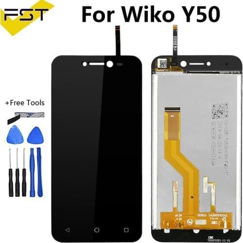 5.0''For Wiko Y50 LCD Display+Touch Screen Digitizer Assembly Repair Parts With Tools And Adhesive For Wiko Y50 sunny 4