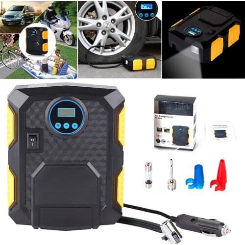 DC 12V 100 PSI Digital Tire Inflator Pump Car Portable Air Compressor Pump Car Air Compressor Tools For Car Motorcycles Bicycles