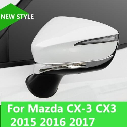 For Mazda CX-3 CX3 2015 2016 2017 Car External Rearview Mirror Cover Sequins Decorative Sticker Auto Accessories Car-Styling
