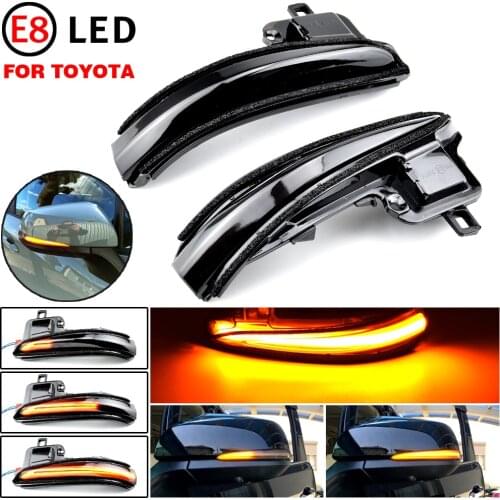 For Toyota Alphard Vellfire AH30 Tacoma 16-19 RAV4 2019 -20 Highlander 2020 Side Mirror LED Dynamic Turn Signal Light Sequential
