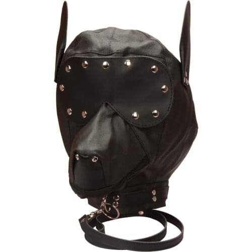 Fetish Dog Headgear Bdsm Sex Bondage Mask Head Harness Bondage Hood Restraint Sexy Cosplay Sm Game Sex Toy For Women Gay Couples