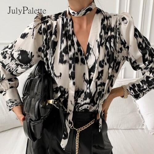 Блузки с принтом JulyPalette China At AliExpress