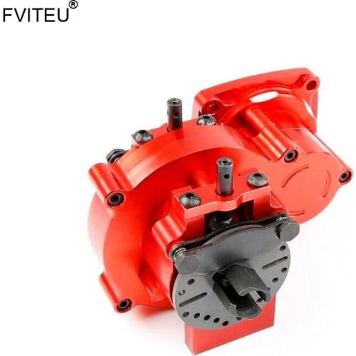 FVITEU CNC Alloy Middle Diff Gear Kit Gearbox Transmission Box for 1/5 losi 5ive-T Rovan LT