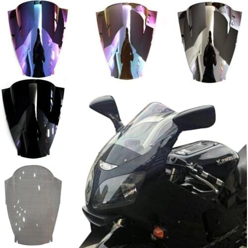 ALLGT Motorcycle Front Windshield 1pc Windscreen for Kawasaki Ninja ZX12R 2002-2005