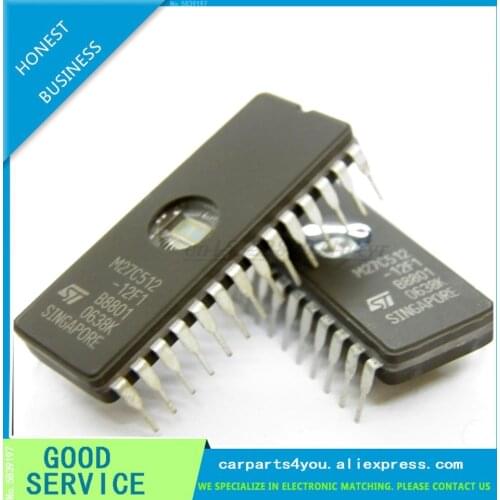BEST QUALITY 10pcs/LOT M27C512-12F1 27C512 M27C512 27C512-12F1 DIP-28 EPROM IC CHIPS Drive IC Chips ICs