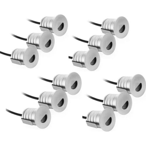 ONDENN Mini 1W Led Paver Lighting Mini 1W LED Underground Lights Buried Inground Lamps Warm Cool White DC 12V 24V Free Shipping