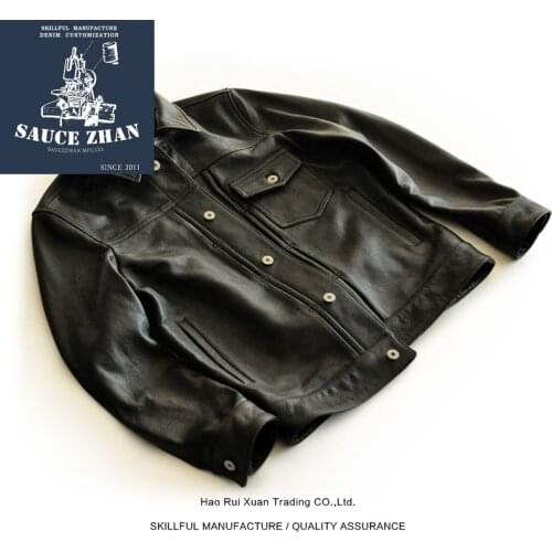 SauceZhan Cowhide Jacket 2018 New Leather Jackets Leather Bomber Jacket Real Leather Jacket Men Genuine Leather