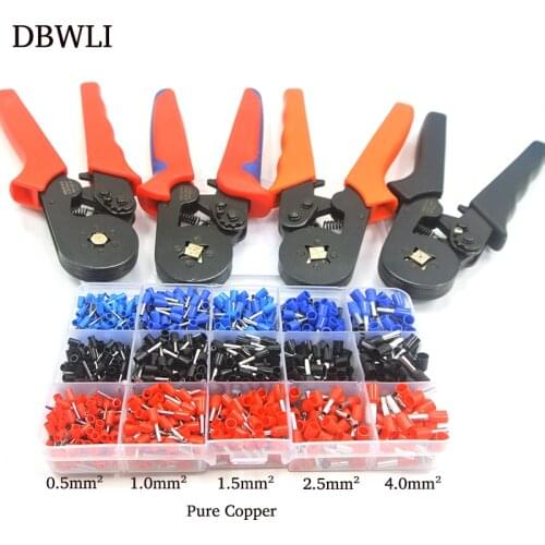 1065 Wire Crimping Tool Kit AWG 12-22 Terminal Connector Sleeves Contractors Ferrule Crimper Pliers Pin End Terminal