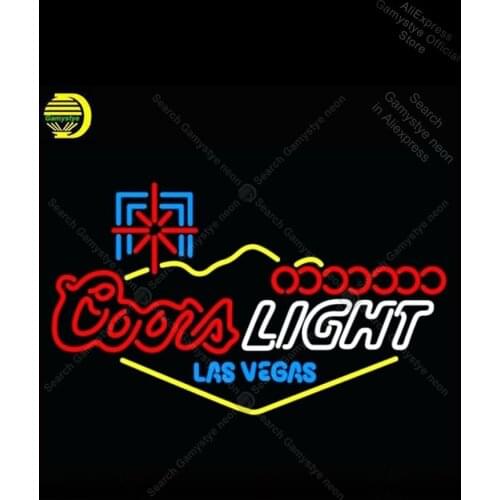 Neon Signs for COORS light Las Vegas Beer Advertise Neon zipp lighter Neon Light Real Glass Professional Logo Designers Bar Sign