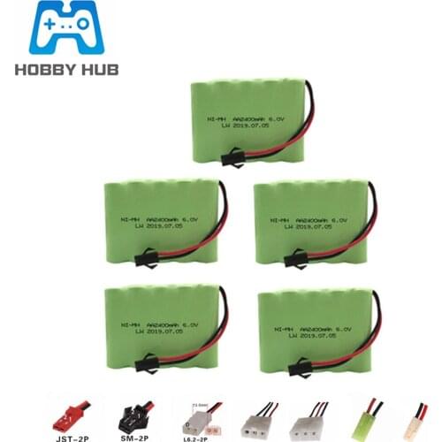 6v 2400mah NiMH Battery For Rc toys Boats Cars Tanks Robots Trucks Guns Ni-MH AA 6v 2400mah Batteries Pack For Rc Boat 5PCS