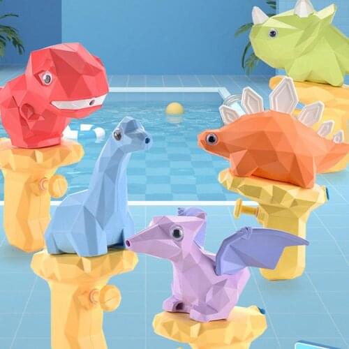 New Cartoon Dinosaur Water Guns Toy Kids Squirt Gun For Summer Beach Swimming Pool Gun Portable Parent Child Interactive Toys