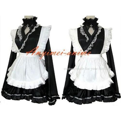 Sexy Sissy Maid Dress Satin Dress Uniform Cosplay Costume Tailor-made[CK1151]