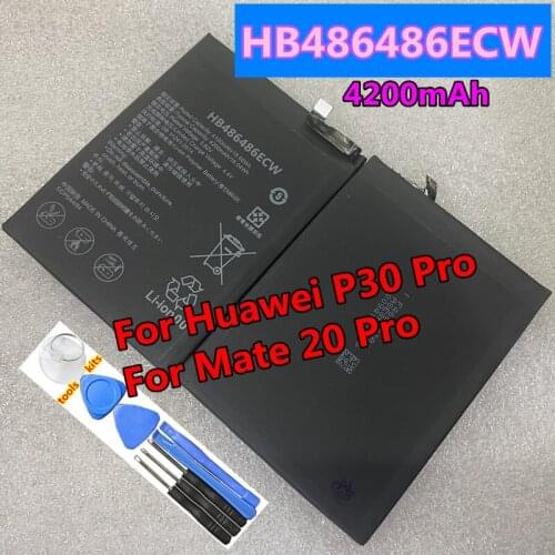 New 4200mAh HB486486ECW Full Battery For Huawei P30 Pro P30Pro / Mate20 Pro Mate 20 Pro LYA-L09 LYA-L0C LYA-L29 SmartPhone+Tools