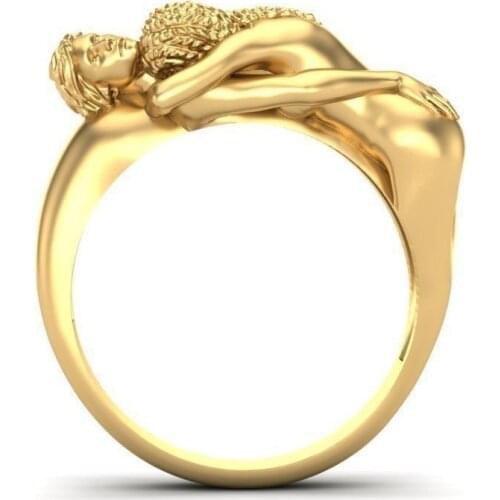 Couple Rings Hug Together Rings For Women Wedding Engagement Bands Men Jewelry Valentine Day Gift