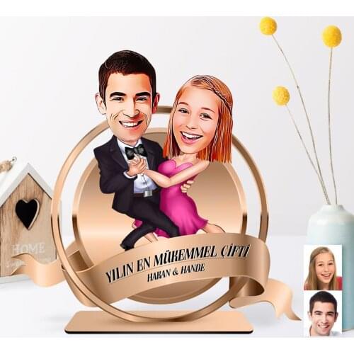 Personalized the Perfect Pair Of Caricature OF 3D Wooden Trinket plaque-13 Reliable Quality Cost Effective Gift coolest