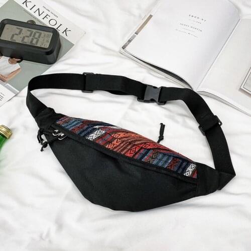 2020 Men Waist Bags Casual Chest Bag Men Travel Phone Pouch Fashion Unisex Male Fanny Pack Canvas Hip Waist Pack Crossbody Bag