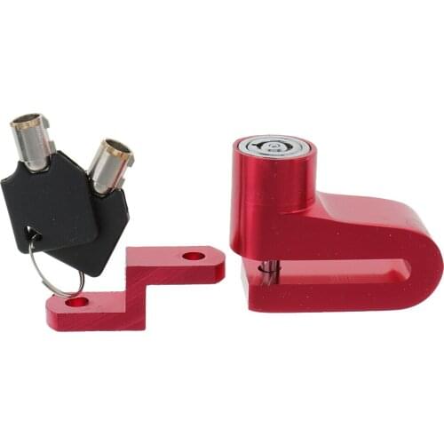 Anti-Theft Sercurity Lock Brake Locking For Bikes Motorcycles Red