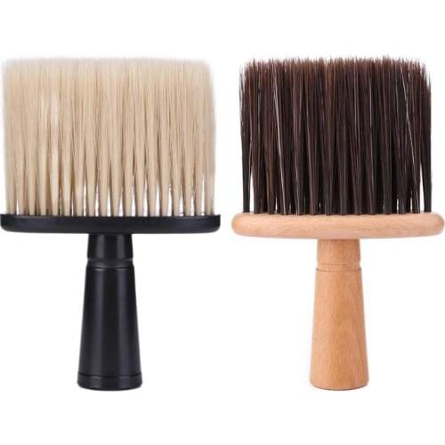 Wood Handle Soft Neck Face Duster Brushes Stylist Barber Salon Hairdressing Cutting Hair Clean Beard Hairbrush