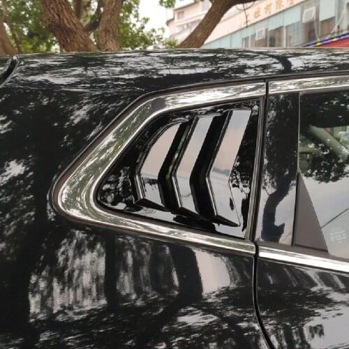 Car Styling 2PCS ABS Black Rear Window Louvers Shutters Cover Trim for Nissan Qashqai J11 2015-2020 Accessories