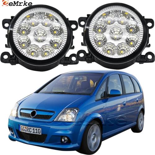 2PCS 9-Pieces LED Fog Light Lamp for Opel Meriva OPC A VXR Facelift 2006 2007 2008 2009 2010 Fog Lights H11 12V DRL Car Styling