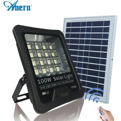 60W 100W 200W 300W Solar LED Floodlight Remote Control Led Street Lamp Rechargeable IP65 Waterproof Sunlight Powered Outdoor