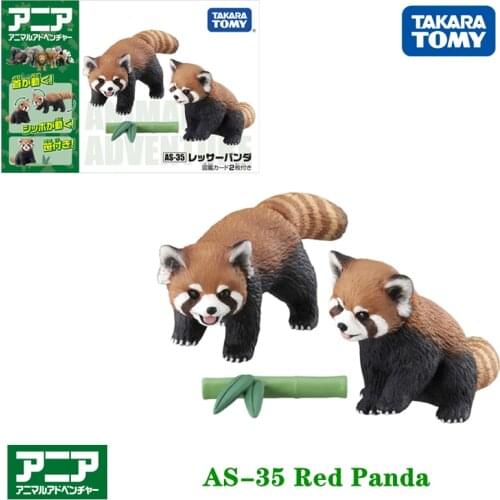 Takara Tomy ANIA Animal Advanture AS-35 Lesser Panda Resin Kids Educational Mini Action Figure Toy Bauble