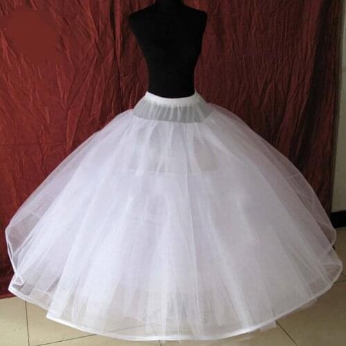 8 Layers Tulle Underskirt Wedding Accessories Chemise Without Hoops For A Line Wedding Dress Wide Plus Petticoat Crinoline 017