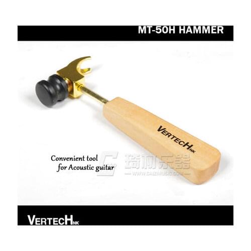 Vertech Professional MT-50H Guitar Small Hammer with Rubber head and Bridge Pin Remover