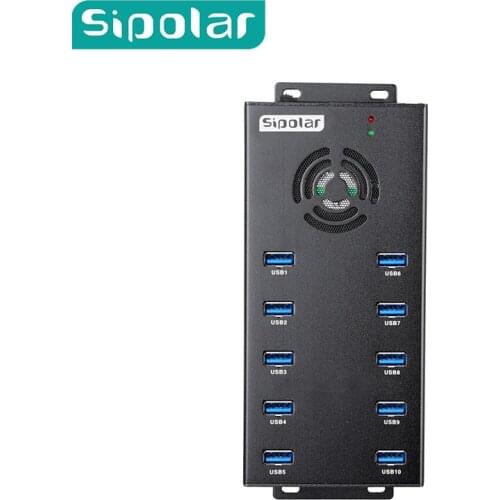 Sipolar Charger Hub USB Multi 3.0 Hub USB Splitter High Speed 10 Port All In One For PC Windows Macbook Computer Accessories