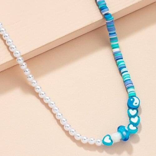Korean Simple Fashion Pearl Necklace for Women Vintage Cute Statement Mushroom Chain Necklace Love Romantic Necklace Jewelry