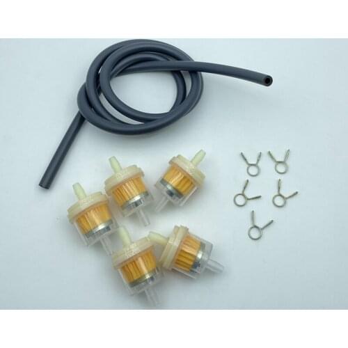 5Pcs/lot For Motorcycle Moped Scooter Dirt Bike ATV Kart Oil Fuel Filter Petrol Gas Fuel Gasoline Oil Filter Scooter Parts