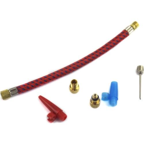 6pcs/set Bicycle Air Tire Pump Adapter Ball Needle Valve Connector MTB Valve Connector Nozzle Hose Bike Tyre Accessories