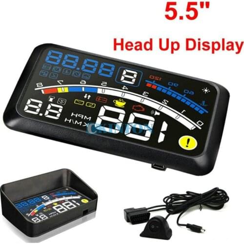 10Pcs/Lot ASH-4E 5.5" Universal OBD2 Car GPS HUD Head Up Display Overspeed Warning System