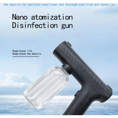 300ml Wireless Handheld Atomization Disinfection Fog Machine Blue Light Nano Spray Gun For Office Garden Sprayer USB Charging