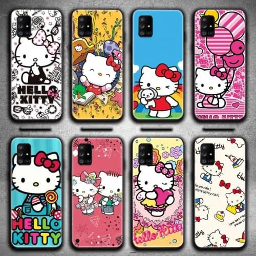 Cute Halo Cat Phone Case For Samsung Galaxy A21S A01 A11 A31 A81 A10 A20E A30 A40 A50 A70 A80 A71 A51