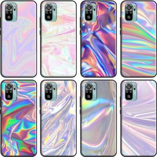 Holographic Iridescent Print For Xiaomi Redmi Note 9 8 Pro 8T 9S 7 6 K40 10 Pro Case For Redmi 9A 8A 7A 9T 9C 9 Coque
