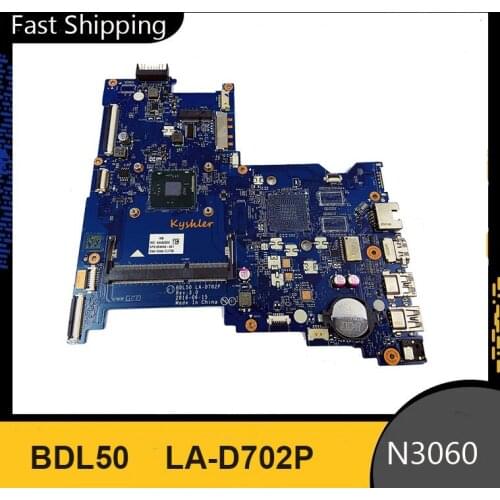 For HP 250 G5 15-AY 854944-001 854944-601 Motherboard With SR2KN N3060 CPU BDL50 LA-D702P DDR3 100% Tested