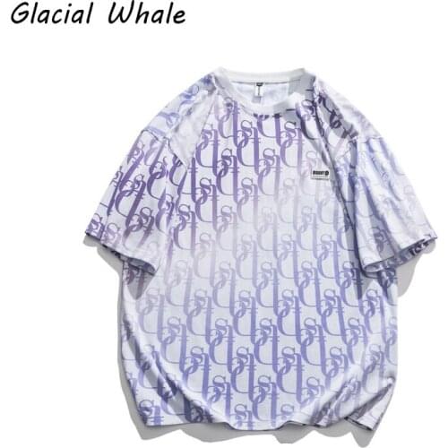 GlacialWhale Mans Oversized T-shirt Men 2021 Summer New Top Full Print T-shirts Harajuku Cotton Tshirt White T Shirt For Men