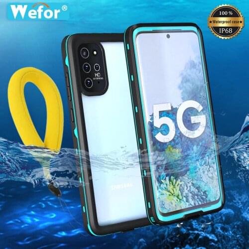 IP68 Diving Waterproof Case for Samsung Galaxy S20 Ultra S20 Plus 5G Rugged Cover Clear Back Case with Screen Protector
