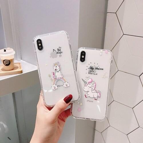 JOTUNAO Fashion Shockproof Bumper Transparent Silicone Phone Case For iPhone X XS XR 8 7 6 6S Plus Clear protection Back Cover