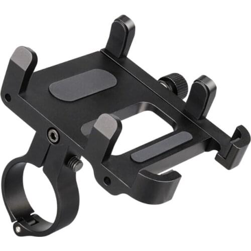 Black Motor Bike Sturdy Durable Mobile Phone Universal Bracket Bike Motorcycle Phone Mount Solid Aluminium Phone Holder