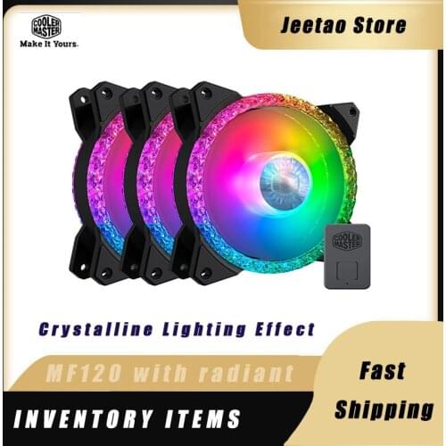 Cooler Master MF120 Flash Crystal 3-in-1 KIT ARGB Quiet Diamond Lighting Effect With Controller 12cm Desktop Computer Case Fan